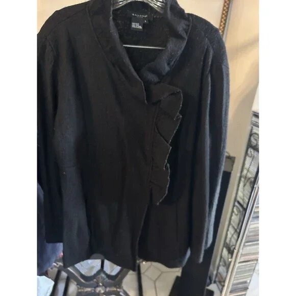 Sandro Sport Ruffle Jacket Size L - Picture 1 of 6